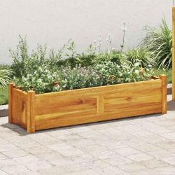 Lit sur&eacute;lev&eacute; de jardin Bois d'acacia 100x30x25 cm alsavelo