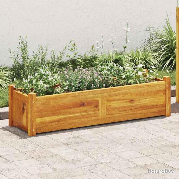 Lit sur�lev� de jardin Bois d'acacia 100x30x25 cm