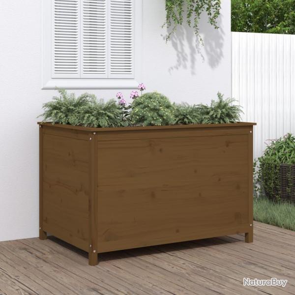 Lit sur�lev� de jardin brun miel 119,5x82,5x78 cm pin massif alsavelo