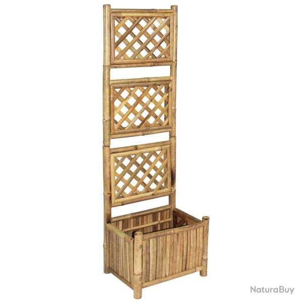 Lit sur�lev� de jardin avec treillis Bambou 40 cm