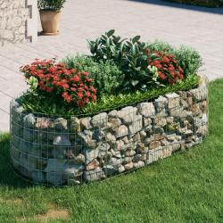 Lit sur&eacute;lev&eacute; &agrave; gabion Fer galvanis&eacute; 200x100x50 cm