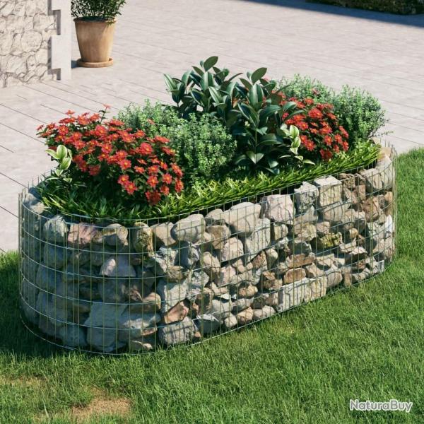 Lit sur�lev� � gabion Fer galvanis� 200x100x50 cm