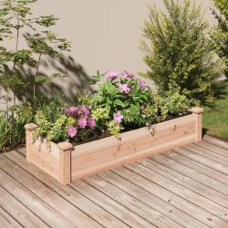 Lit sur&eacute;lev&eacute; de jardin doublure 120x45x25 cm bois massif sapin