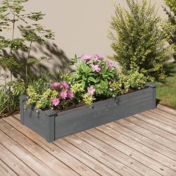 Lit sur&eacute;lev&eacute; de jardin doublure 120x45x25 cm bois massif sapin alsavelo