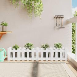 Lit sur&eacute;lev&eacute; de jardin design de cl&ocirc;ture 150x30x30cm pin massif