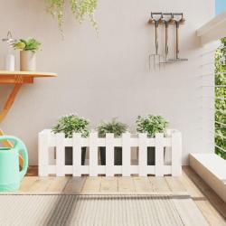 Lit sur&eacute;lev&eacute; de jardin design de cl&ocirc;ture 100x30x30cm pin massif