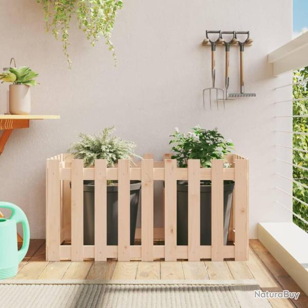 Lit sur�lev� de jardin design de cl�ture 100x50x50cm pin massif