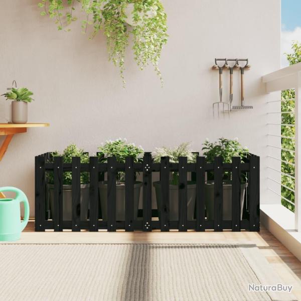 Lit surlev de jardin design de clture 150x50x50cm pin massif alsavelo