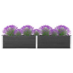 Lit sur&eacute;lev&eacute; de jardin 200x50x54 cm WPC Gris