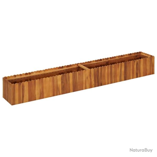 Lit sur�lev� de jardin 200x30x25 cm Bois massif d'acacia