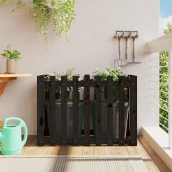 Lit sur&eacute;lev&eacute; de jardin design de cl&ocirc;ture 100x50x70cm pin massif