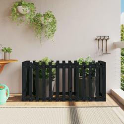 Lit sur&eacute;lev&eacute; de jardin design de cl&ocirc;ture 150x50x70cm pin massif