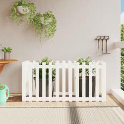 Lit sur&eacute;lev&eacute; de jardin design de cl&ocirc;ture 150x50x70cm pin massif