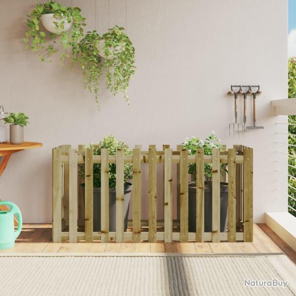 Lit sur�lev� de jardin design de cl�ture bois de pin impr�gn�