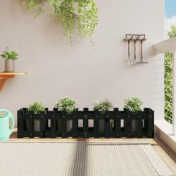 Lit sur&eacute;lev&eacute; de jardin design de cl&ocirc;ture 150x30x30cm pin massif