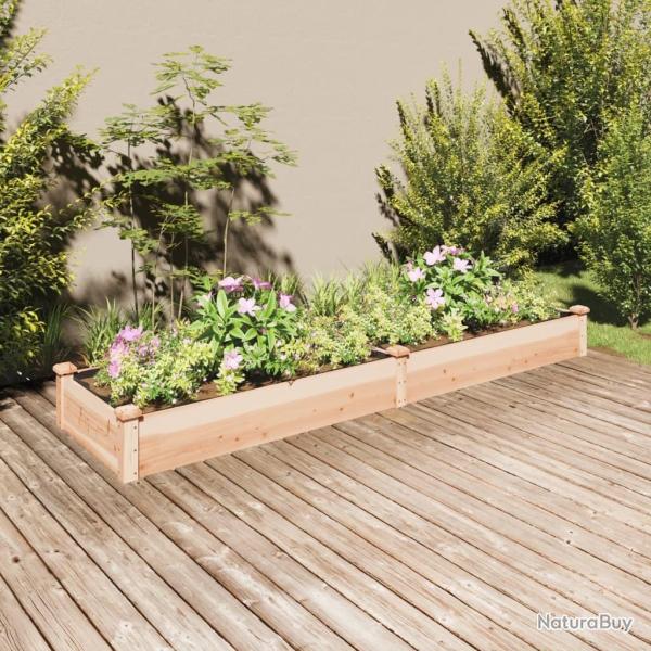 Lit sur�lev� de jardin doublure 240x60x25 cm bois massif sapin