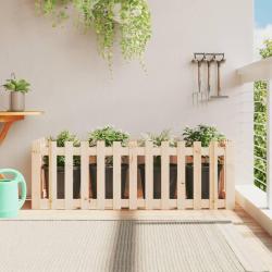 Lit sur&eacute;lev&eacute; de jardin design de cl&ocirc;ture 150x50x50cm pin massif