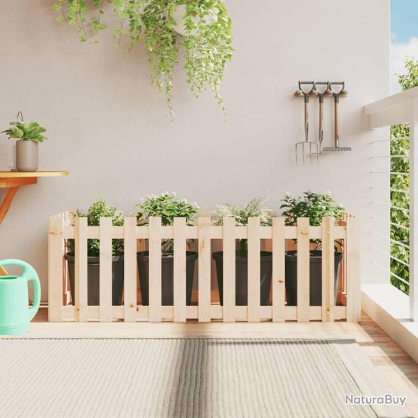 Lit sur�lev� de jardin design de cl�ture 150x50x50cm pin massif