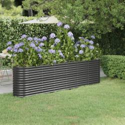 Lit sur&eacute;lev&eacute; de jardin Acier enduit de poudre Anthracite