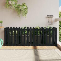 Lit sur&eacute;lev&eacute; de jardin design de cl&ocirc;ture 200x50x70cm pin massif