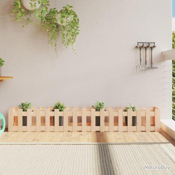 Lit sur�lev� de jardin design de cl�ture 200x30x30cm pin massif