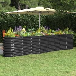 Lit sur&eacute;lev&eacute; de jardin Acier enduit de poudre Anthracite