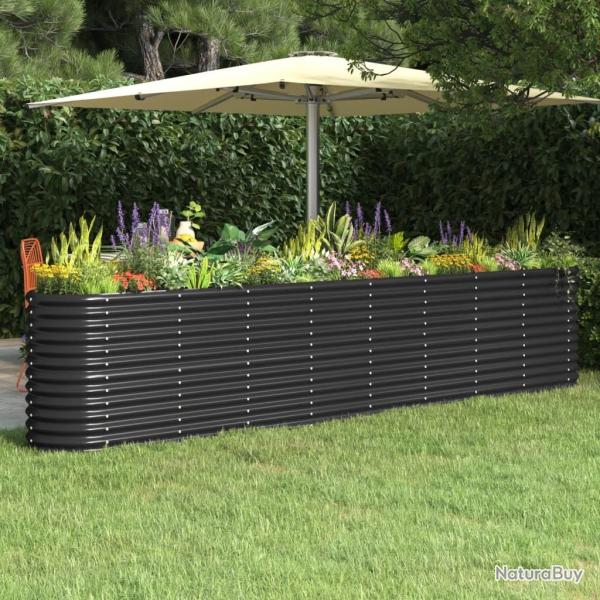 Lit sur�lev� de jardin Acier enduit de poudre Anthracite