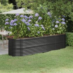 Lit sur&eacute;lev&eacute; de jardin Acier enduit de poudre Anthracite