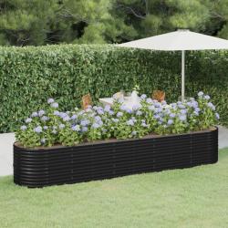 Lit sur&eacute;lev&eacute; de jardin Acier enduit de poudre Anthracite