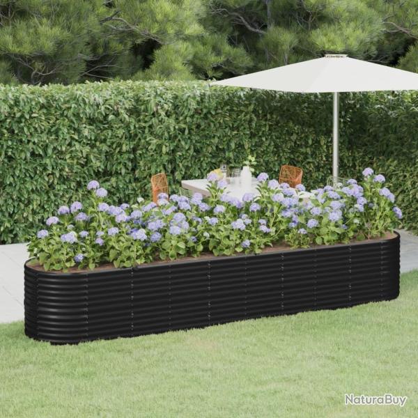 Lit sur�lev� de jardin Acier enduit de poudre Anthracite
