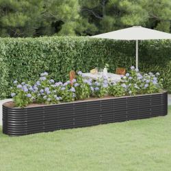 Lit sur&eacute;lev&eacute; de jardin Acier enduit de poudre Anthracite