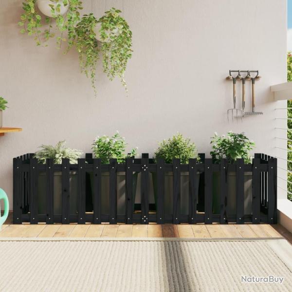Lit sur�lev� de jardin design de cl�ture 200x50x50cm pin massif