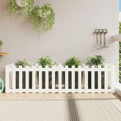 Lit sur&eacute;lev&eacute; de jardin design de cl&ocirc;ture 200x50x50cm pin massif
