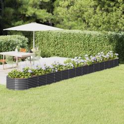 Lit sur&eacute;lev&eacute; de jardin Acier enduit de poudre Anthracite