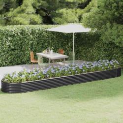 Lit sur&eacute;lev&eacute; de jardin Acier enduit de poudre Anthracite