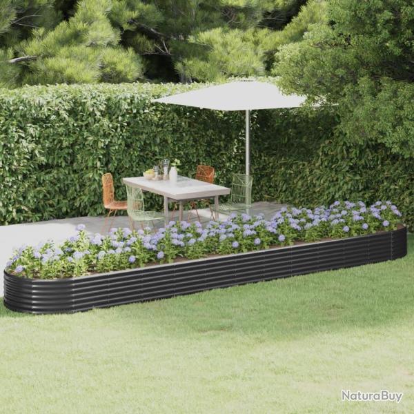 Lit sur�lev� de jardin Acier enduit de poudre Anthracite