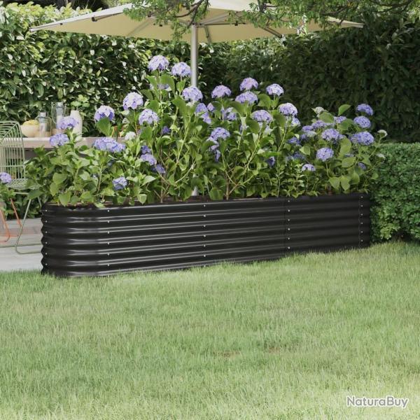 Lit sur�lev� de jardin Acier enduit de poudre Anthracite