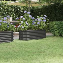 Lit sur&eacute;lev&eacute; de jardin Acier enduit de poudre Anthracite