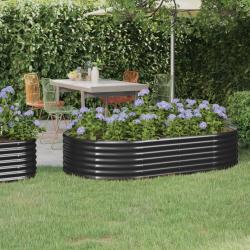 Lit sur&eacute;lev&eacute; de jardin Acier enduit de poudre Anthracite