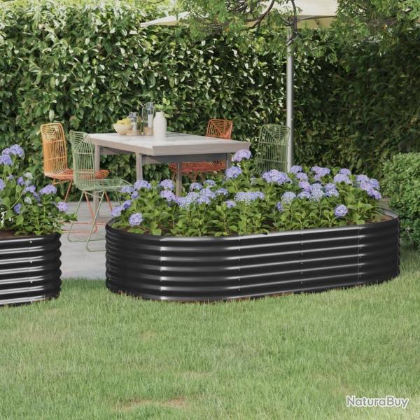 Lit sur�lev� de jardin Acier enduit de poudre Anthracite