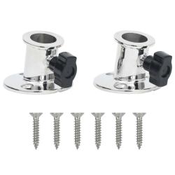 Base ronde de bimini pour tube de 26 mm 2 pcs inox alsavelo