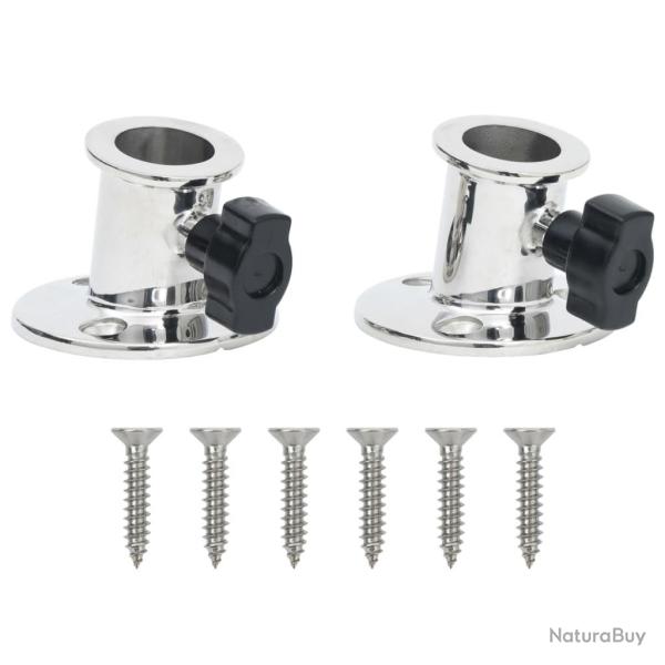 Base ronde de bimini pour tube de 26 mm 2 pcs inox alsavelo