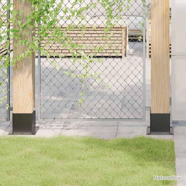 Bases de poteau carr�es 4 pcs anthracite 141x141 mm