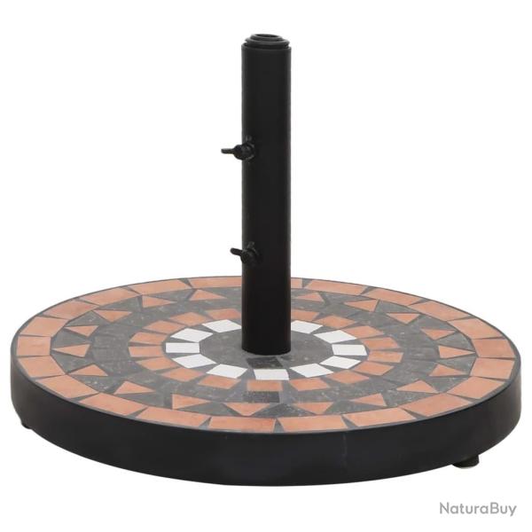 Base de parasol terre cuite et blanc rond 12 kg alsavelo