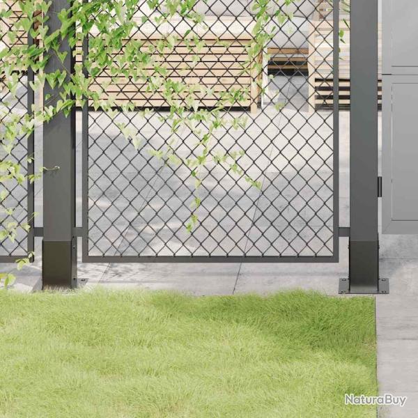 Bases de poteau carr�es 12 pcs anthracite 91x91 mm