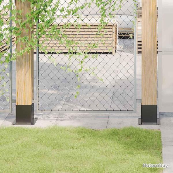 Bases de poteau carr�es 4 pcs anthracite 121x121 mm