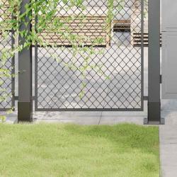 Bases de poteau carr&eacute;es 4 pcs anthracite 91x91 mm