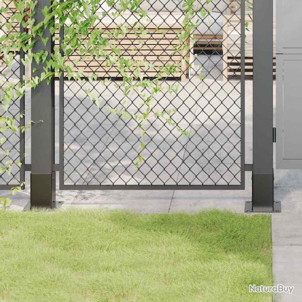 Bases de poteau carr�es 4 pcs anthracite 81x81 mm