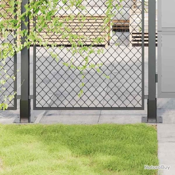 Bases de poteau carr�es 4 pcs anthracite 61x61 mm