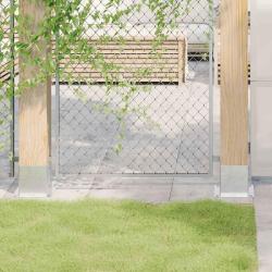 Bases de poteau carr&eacute;es 4 pcs argent 141x141 mm acier galvanis&eacute;